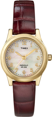 Timex Womens Elevated Classics Burgundy Dress Watch