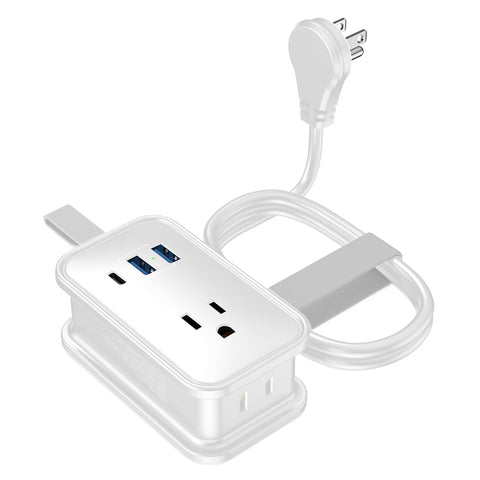 TRAVEL POWER STRIP WHT