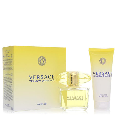 Versace Yellow Diamond by Versace - Gift Set -- 3 oz Eau De Toilette Spray + 3.4 oz Body lotion