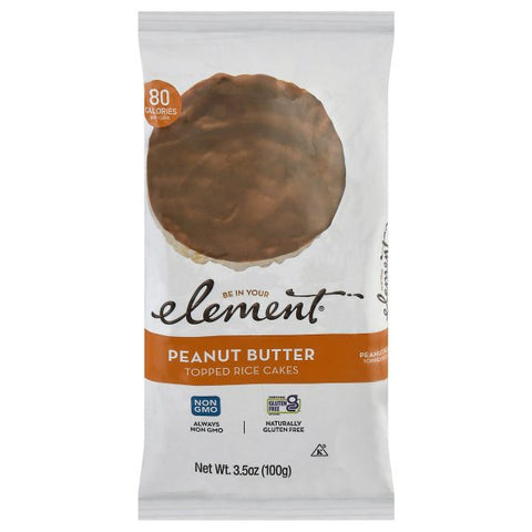 ELEM PBTR TPPD RICECAKES ( 6 X 3.5 OZ   )