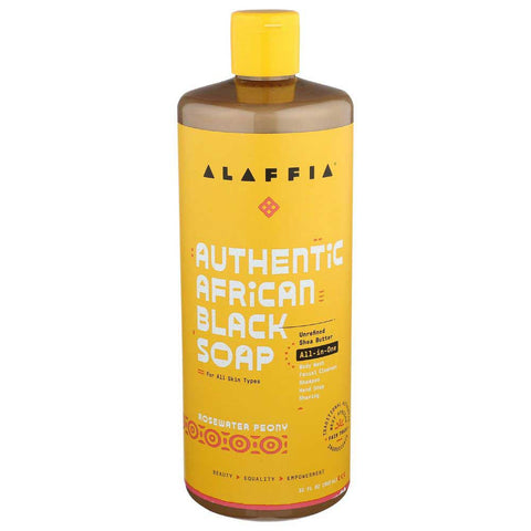 ALAF BLK SOAP ROSE WATER ( 1 X 32 OZ   )