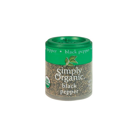 Simply Organic Mini Ground Pepper Black Med (6x.56 Oz)