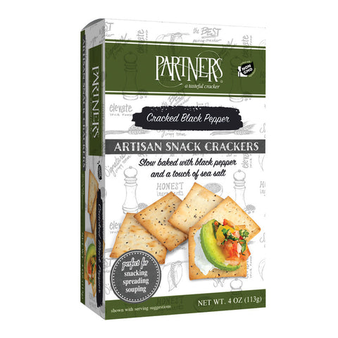 PRTNRS BLK PPR SNCK CRKR ( 6 X 4 OZ   )