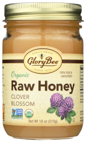 Glorybee Raw Clover Honey (6x18Oz)