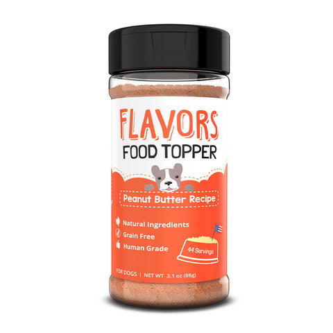 FLVRS PBTR DOG TOPPER    ( 8 X 3.01 OZ   )