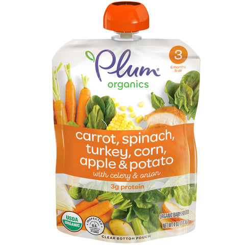 Plum Organics St3 Corn ot Trk (6x4OZ )
