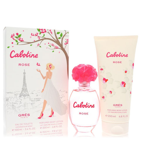 Cabotine Rose by Parfums Gres - Gift Set -- 3.4 oz Eau De Toilette Spray + 6.7 oz Body Lotion