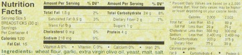 Alessi Garlic Breadsticks (12x4.4Oz)