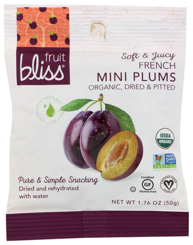 Fruit Bliss Organic Mini French Agen Dried Plums (12x1.76 OZ)