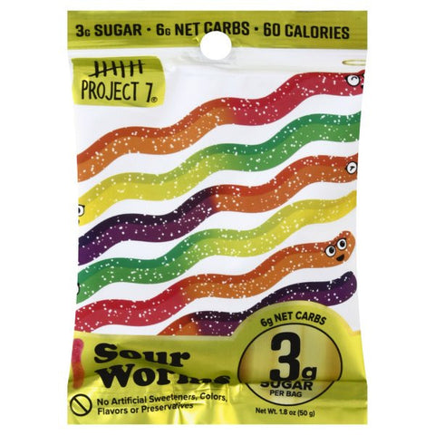 PROJ7 SOUR WORMS ( 8 X 1.8 OZ   )