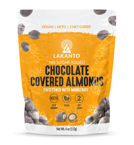 LAKAN CHOC CVRD ALMONDS ( 8 X 4 OZ   )