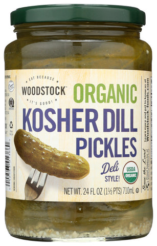 Woodstock Whole Koshr Dill Pickles (6x24 Oz)