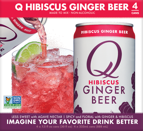 QDR HIBISCUS GINGER BEER ( 6 X 7.5 OZ   )
