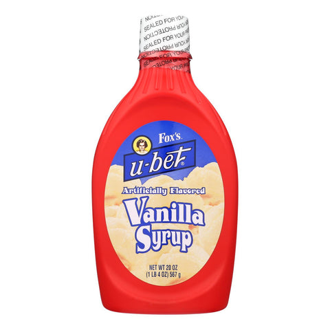 FOX U BET SYRUP VANILLA ( 12 X 20 OZ   )