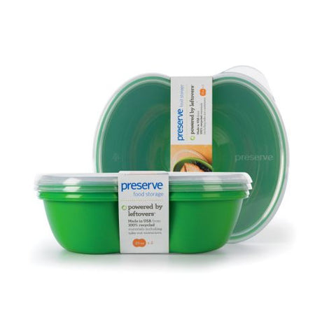 Preserve Green Square Sandwich Food Storage (1x2 PK)