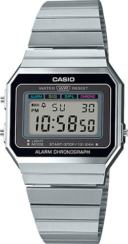 Casio Men's A700W-1ACF Classic Digital Display Quartz Silver Watch