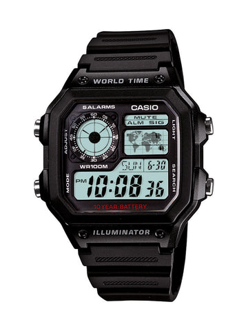 Casio Men's AE1200WH-1A World Time Multifunction Watch