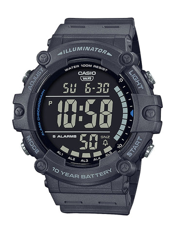 Casio Men's AE1500WH-8AV Wide Face Black Digital Grey Resin Strap Watch