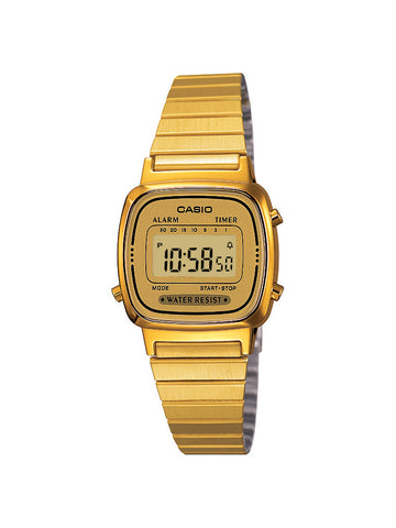 Casio Women's Gold Tone Stainless Steel Digital Watch