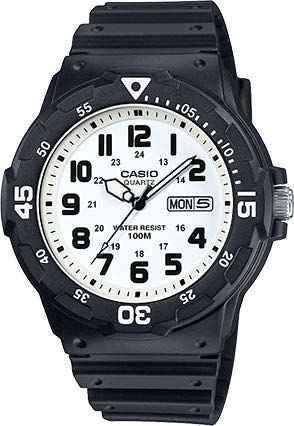 Casio Men's 'Diver Style' Quartz Resin Casual Watch, Color:Black (Model: MRW-210H-7AVCF)