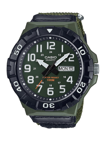 Casio Men's MRW210HB-3BV Outdoor Analog Green Nylon Watch