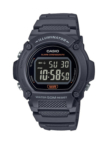 Casio Men's W219H-8BV Heavy Duty Digital Grey Resin Sport Watch