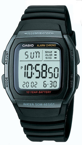 Casio Men's W96H-1BV Classic Sport Digital Black Watch