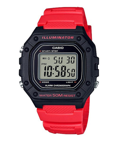 Casio Men's W218H-4B Orange Digital Watch
