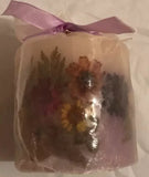 Candles Natural Dried Flowers NEW 3.5" & 3.5" Lavender Scent