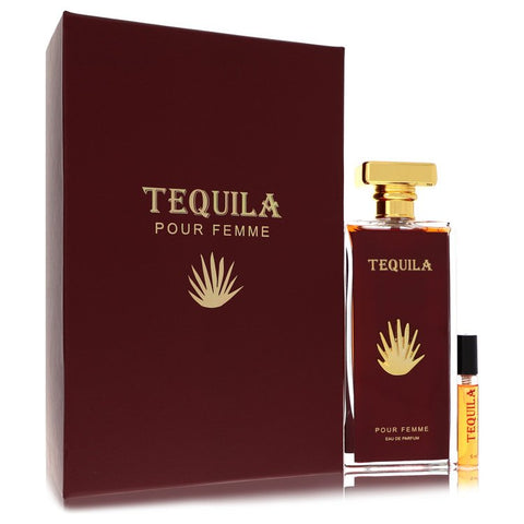 Tequila Pour Femme Red by Tequila Perfumes - Eau De Parfum Spray + Free .17 oz Mini EDP Spray 3.3 oz