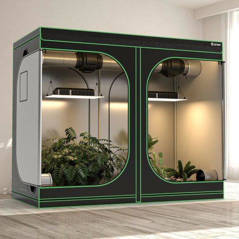 4 x 8 Grow Tent with Observation Window for Indoor Plant Growing-Black 4 x
