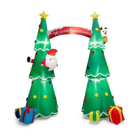 10 Feet Tall Inflatable Christmas Arch with LED and Built-in Air Blower 10