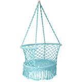 Hanging Hammock Chair with 330 Pounds Capacity and Cotton Rope Handwoven