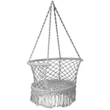 Hanging Hammock Chair with 330 Pounds Capacity and Cotton Rope Handwoven