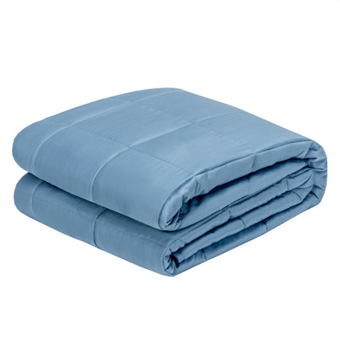 48"x72" Heavy Weighted 15lb Natural Bamboo Fabric Blanket-Blue 48"x72"