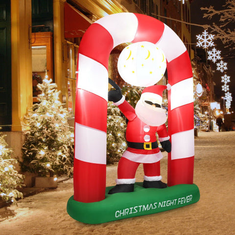 7.5 Feet Inflatable Christmas Lighted Santa Claus 7.5 Feet Inflatable