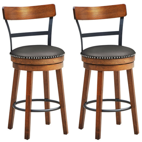 Set of 2 25.5 Inch Swivel Counter Height Bar Stool Set of 2 25.5 Inch