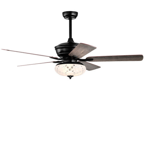 52 Inch Ceiling Fan with 3 Wind Speeds and 5 Reversible Blades-Gray 52 Inch