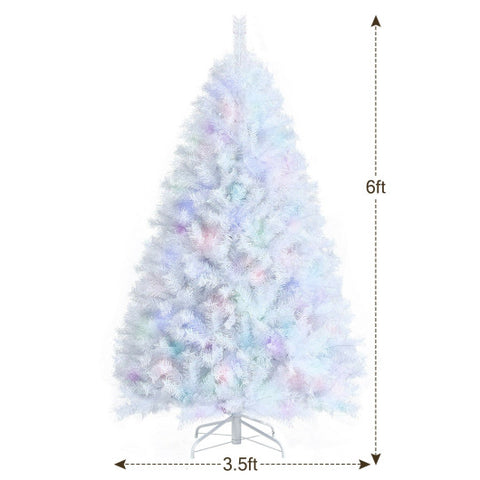 6 Feet Iridescent Tinsel Artificial Christmas Tree with 792 Branch Tips 6