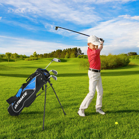 Complete Golf Club Set for Children Age 8-10-Blue Complete Golf Club Set