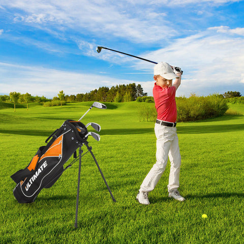 Complete Golf Club Set for Children Age 8-10-Orange Complete Golf Club Set