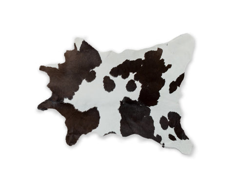 24" X 36" Chocolate And White Calfskin - Area Rug