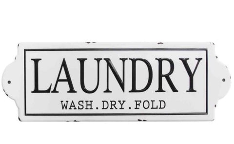 Wash Dry Fold Metal Laundry Wall Decor