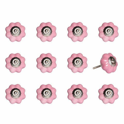 1.5" X 1.5" X 1.5" Pink Silver Asnd Red Knobs 12 Pack