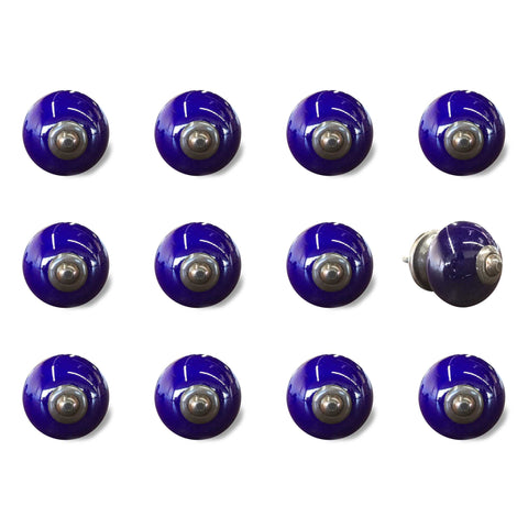 1.5" X 1.5" X 1.5" Navy And Copper  Knobs 12 Pack
