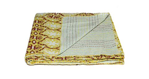 50" X 70" Multicolored Charming Kantha - Throw