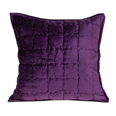 20" X 20" Purple Cotton Blend Zippered Pillow