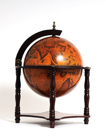 22" Old World Nautical Map Globe Mini Bar