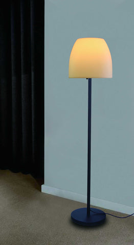 60" Traditional Shaped Floor Lamp With White Bowl Shade