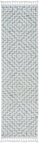 105 X 156 Ivory  Grey Polyester Rug